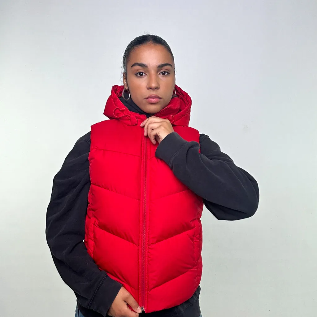 Red y2ks NIKE Puffer Jacket Coat Gilet (S)