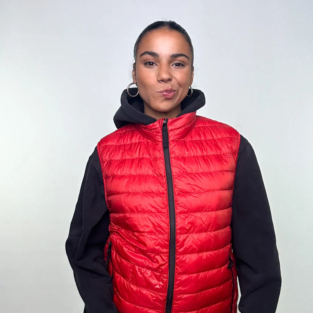 Red y2ks Stone Island Puffer Jacket Coat Gilet (L)