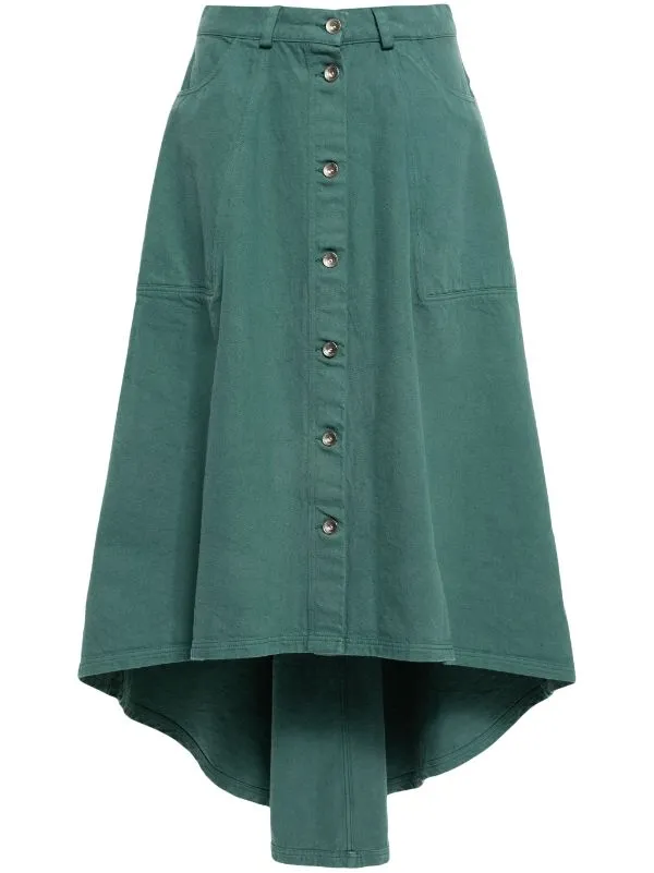 Regain Denim Skirt - Mallard Green