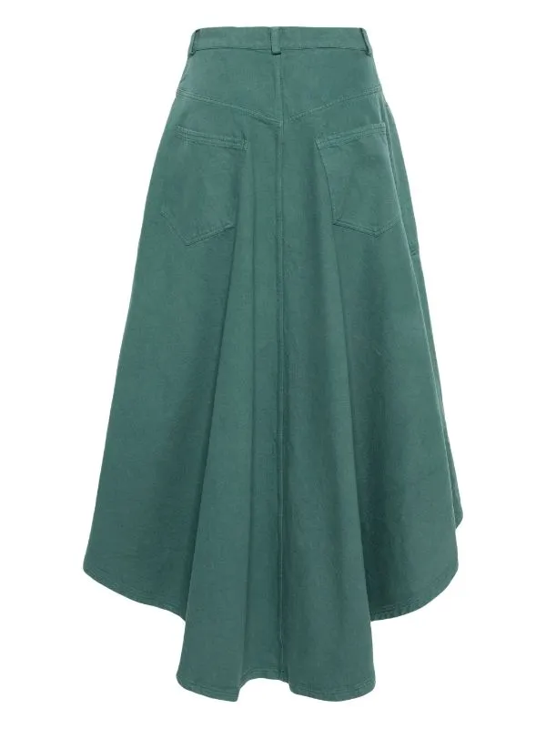 Regain Denim Skirt - Mallard Green