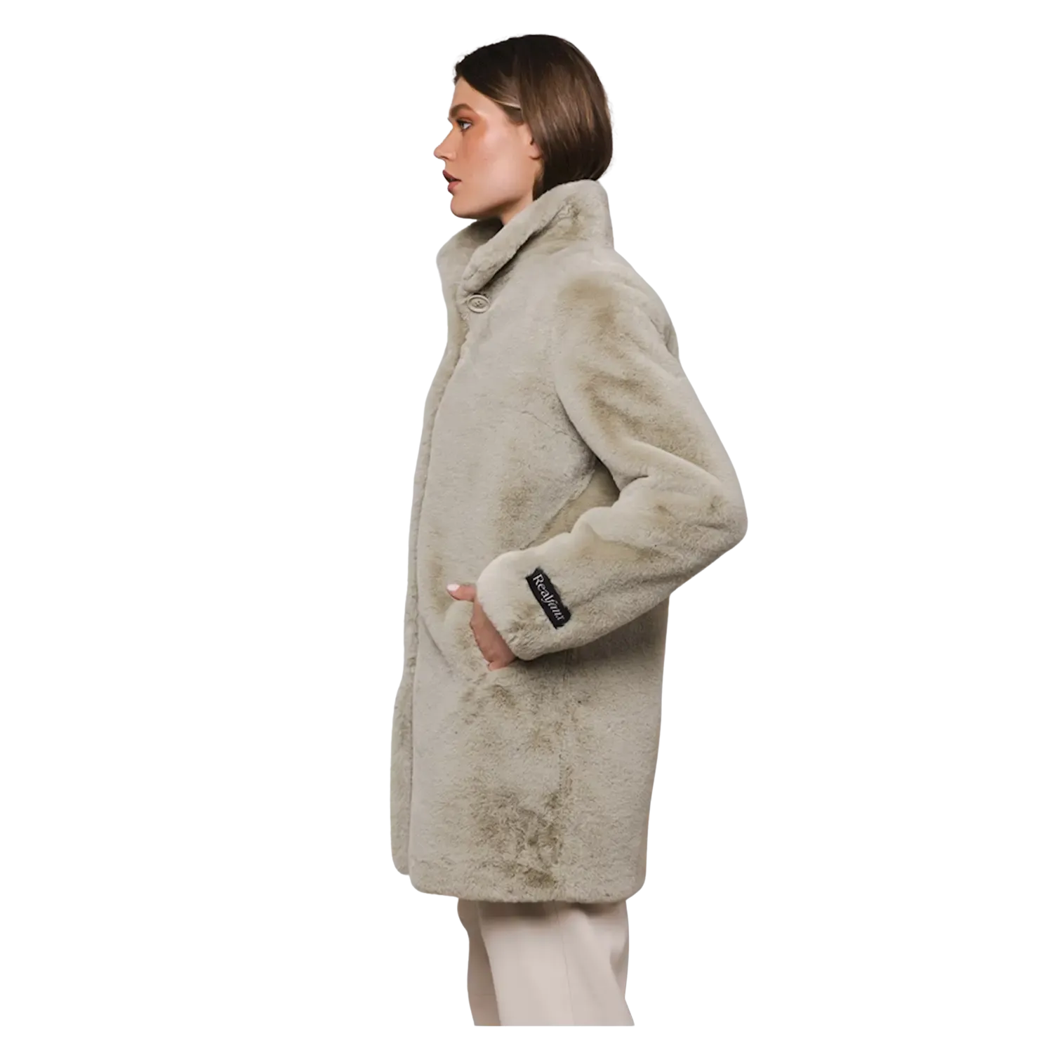 Rino & Pelle Nonna Single Breasted Faux Fur Coat