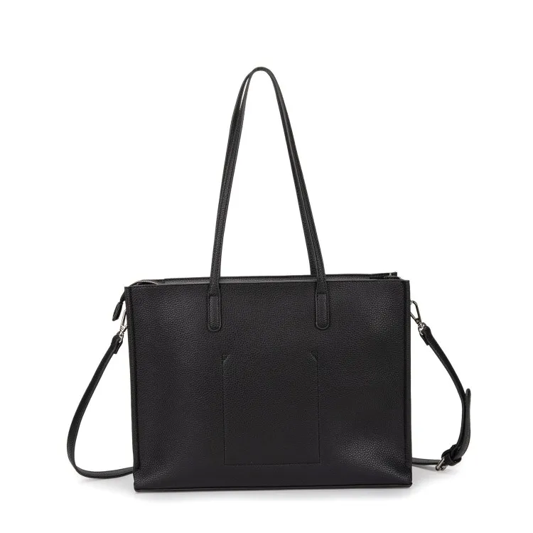 RoccoBarocco 12002 Olivia Shopping Bag Small Borsa Donna in Ecopelle Black