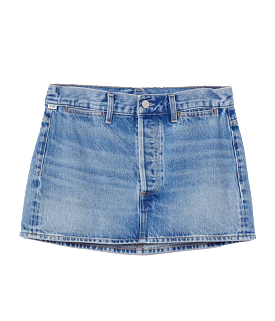 Rosie Denim Mini Skirt in Blue Gaze