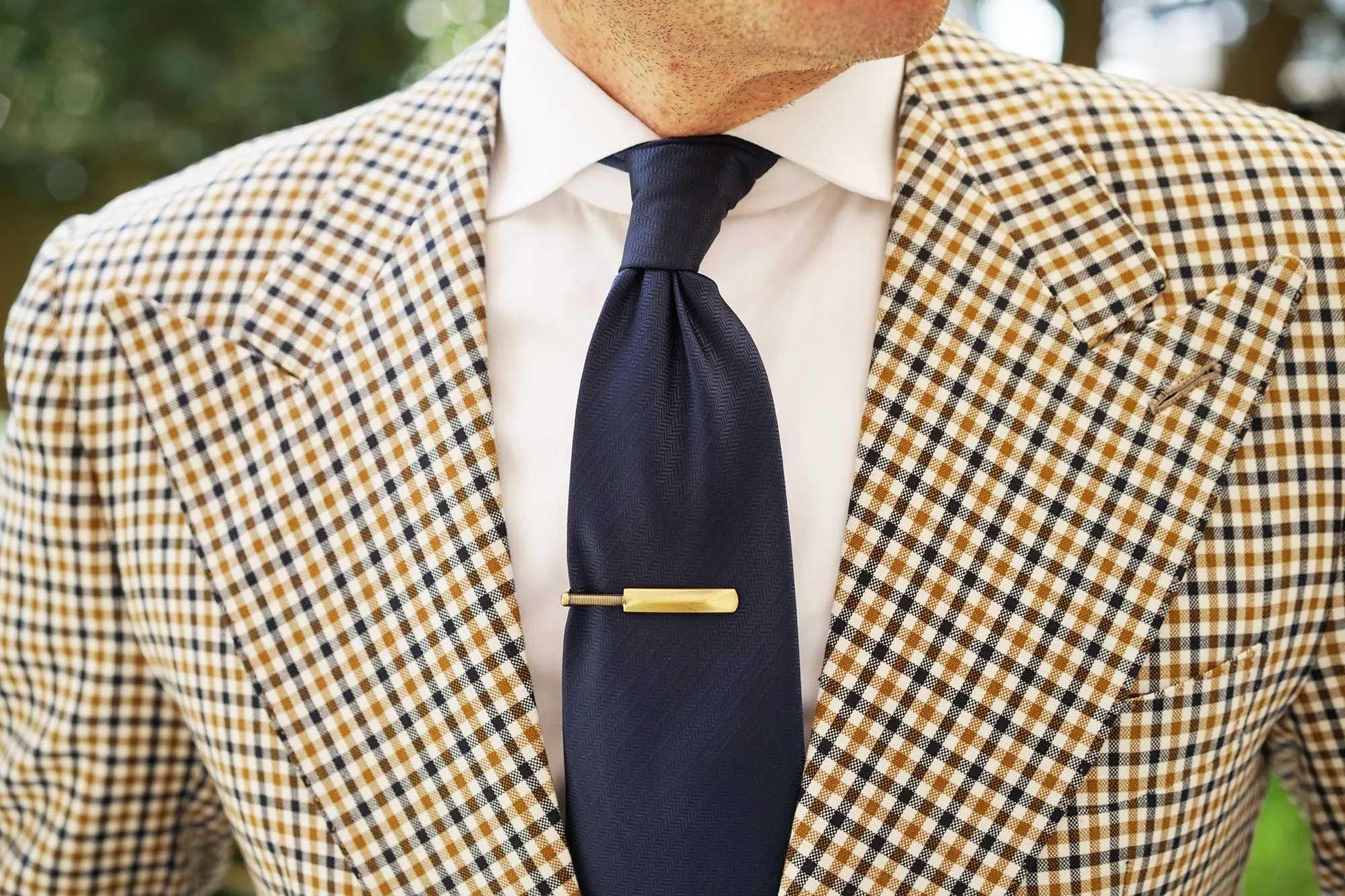 Sachin Brass Cricket Bat Tie Bar