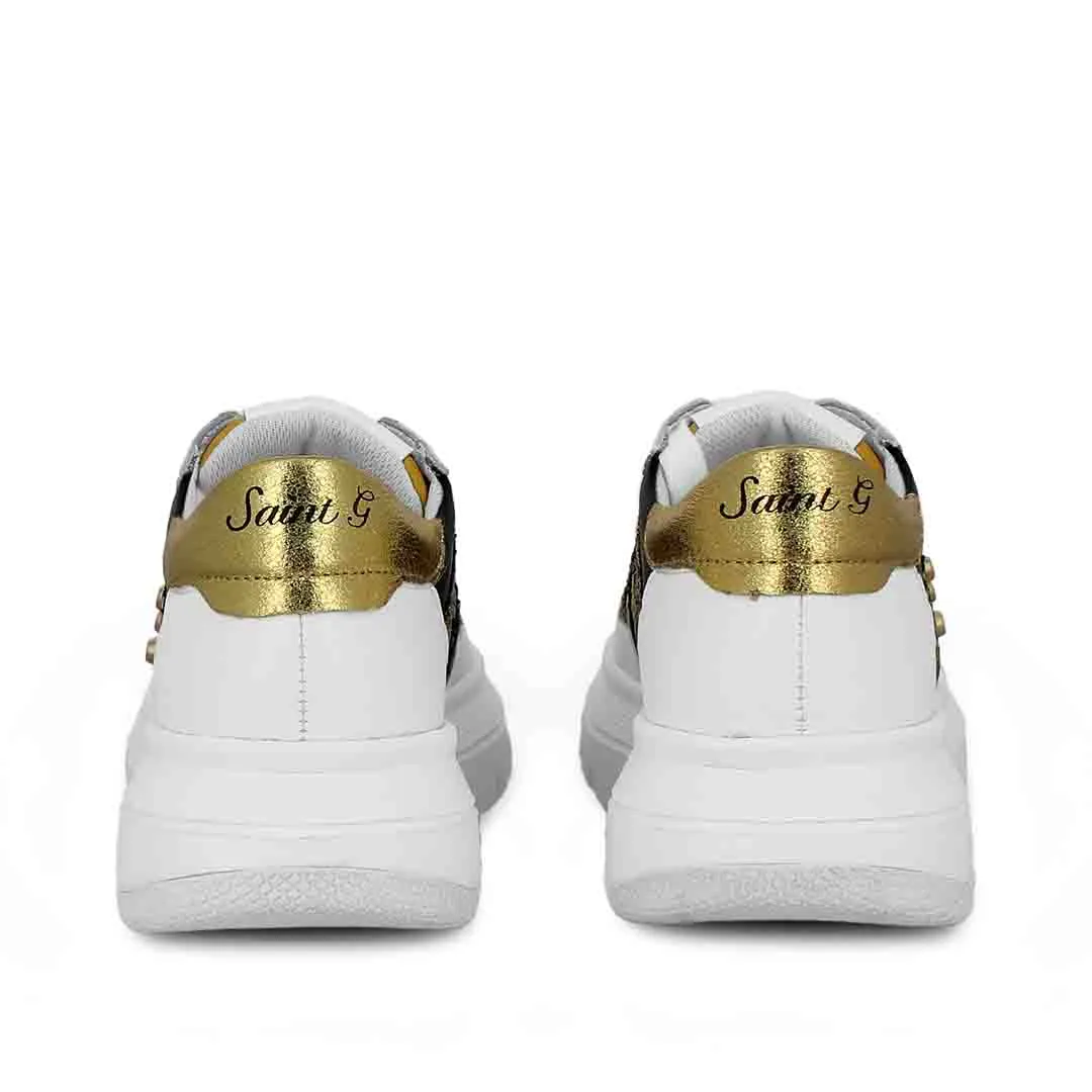 Saint Antea White & Yellow Leather Sneakers