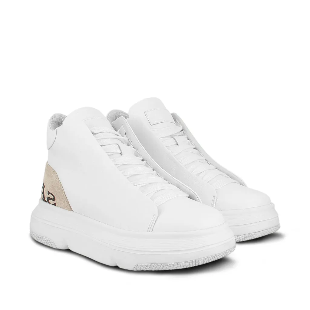 Saint Dafne White Leather Handcrafted Sneakers