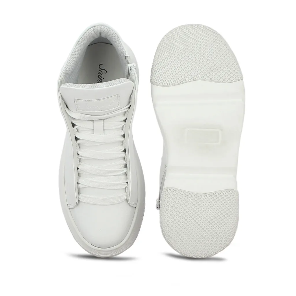 Saint Dafne White Leather Handcrafted Sneakers