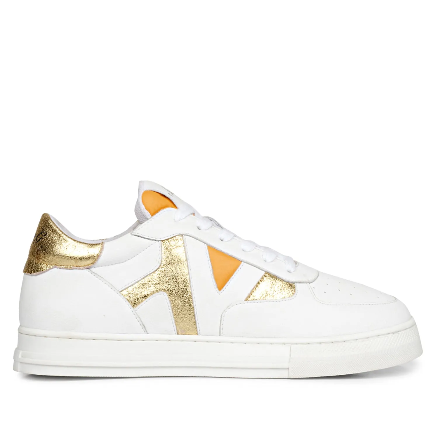 Saint Felix White & Yellow Leather Sneakers