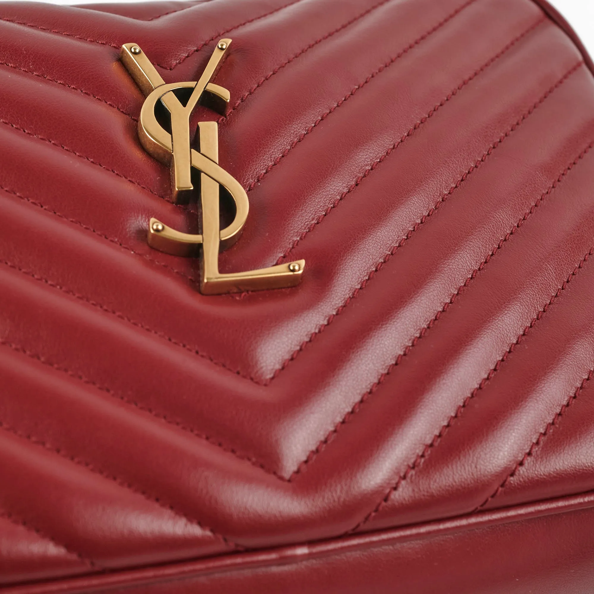 Saint Laurent Lou Camera Bag Burgundy