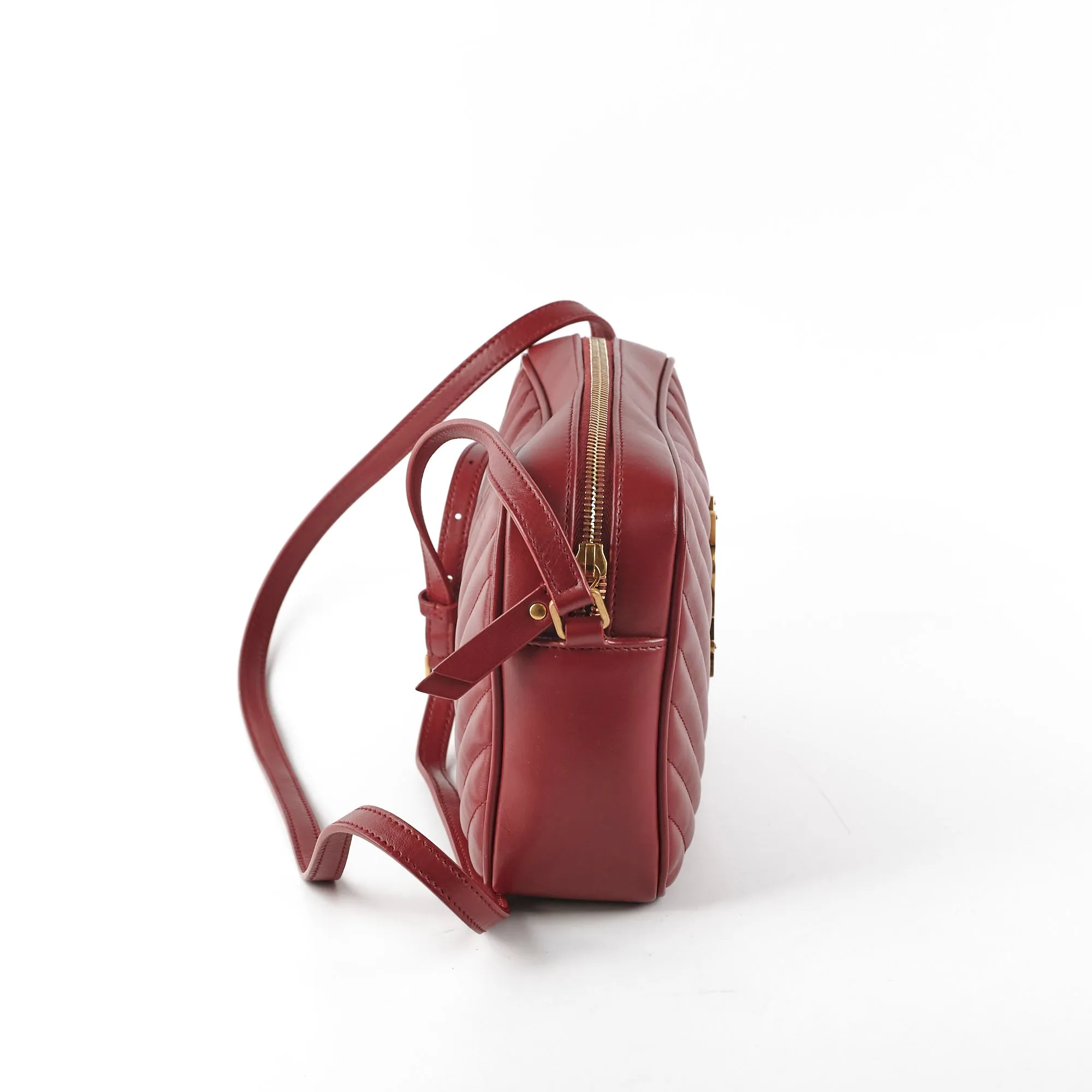 Saint Laurent Lou Camera Bag Burgundy