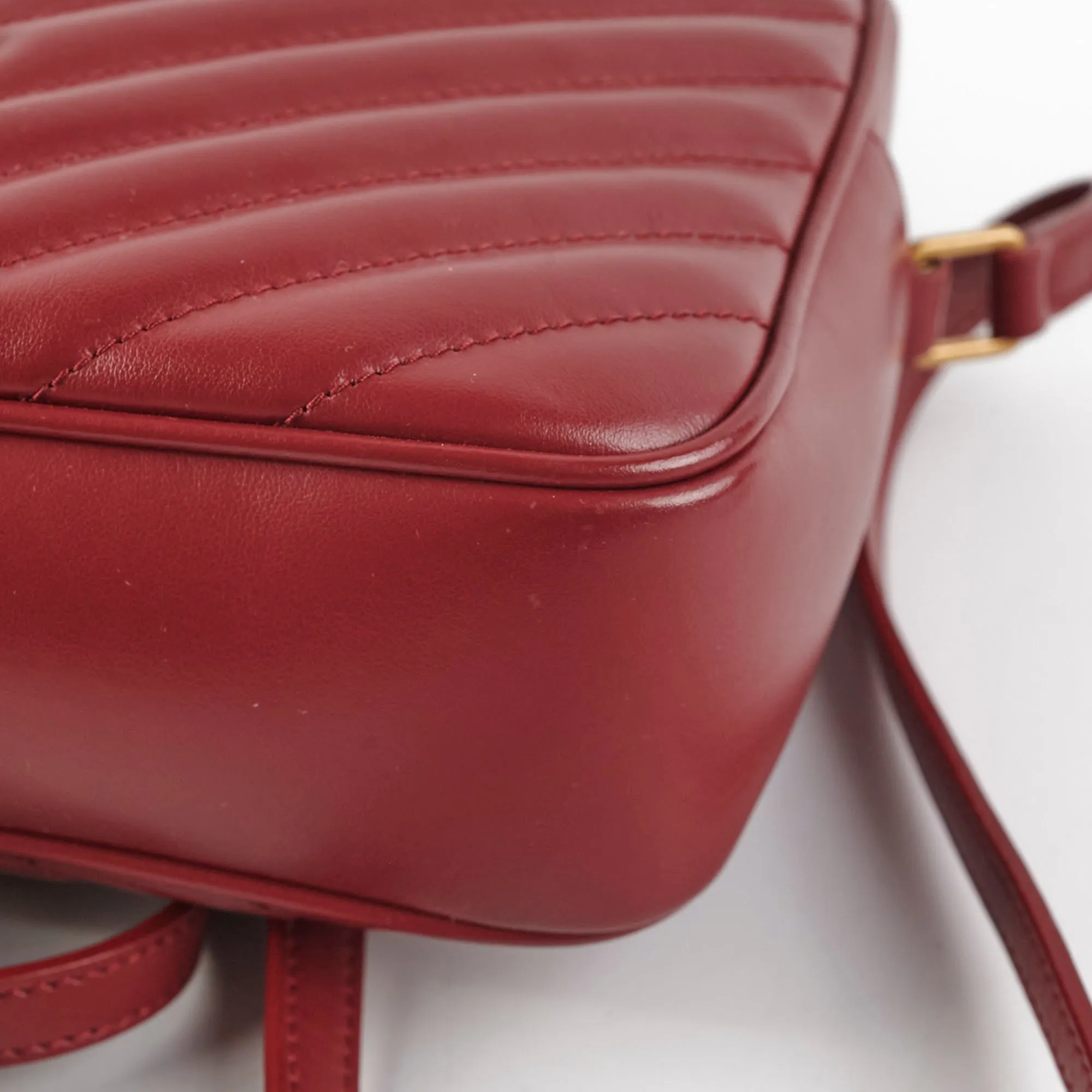 Saint Laurent Lou Camera Bag Burgundy