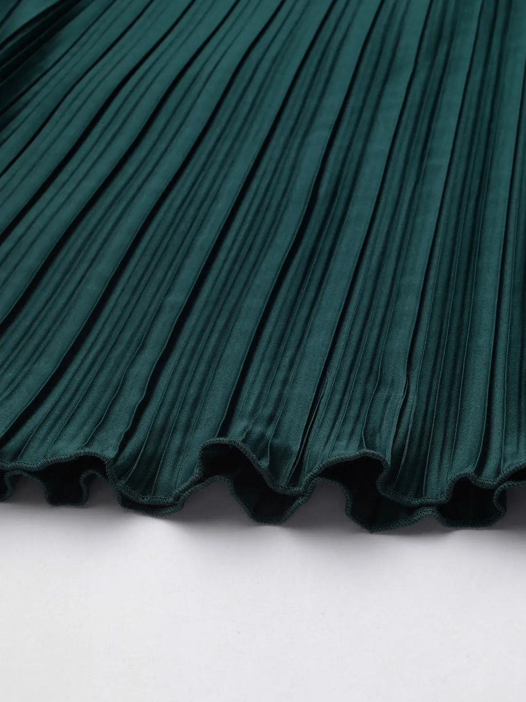 Satin Pleated Skirt