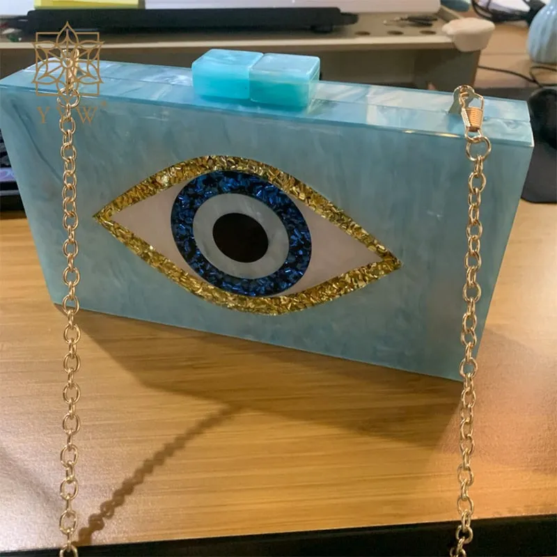 Sequined Eyes Evening Bag