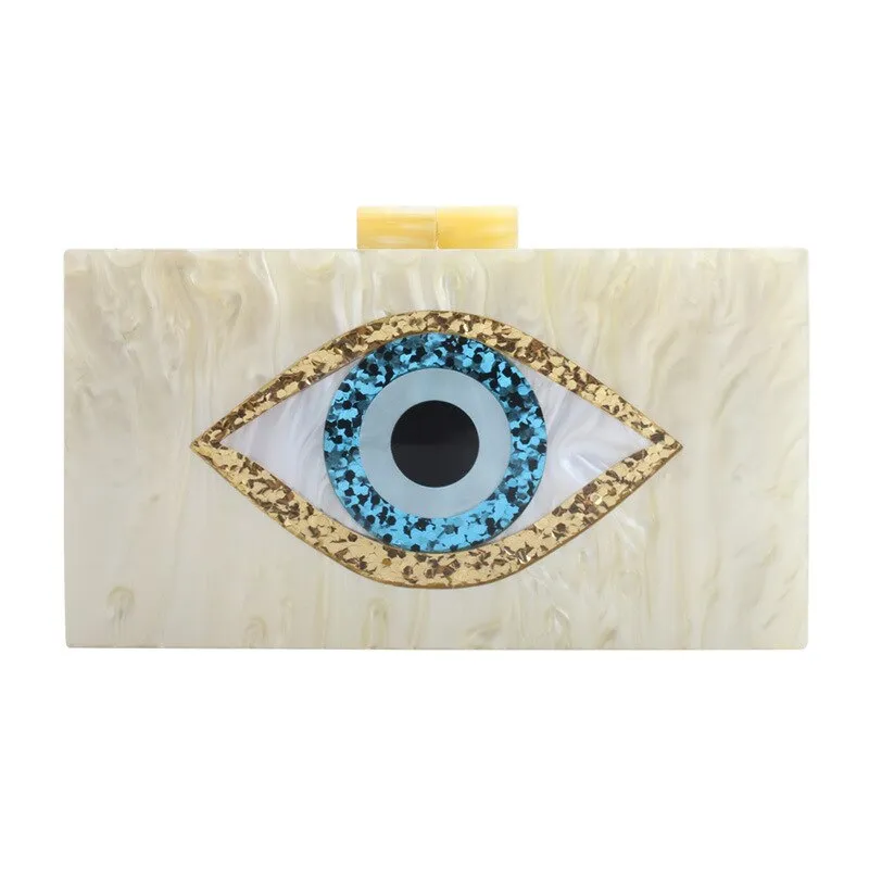 Sequined Eyes Evening Bag