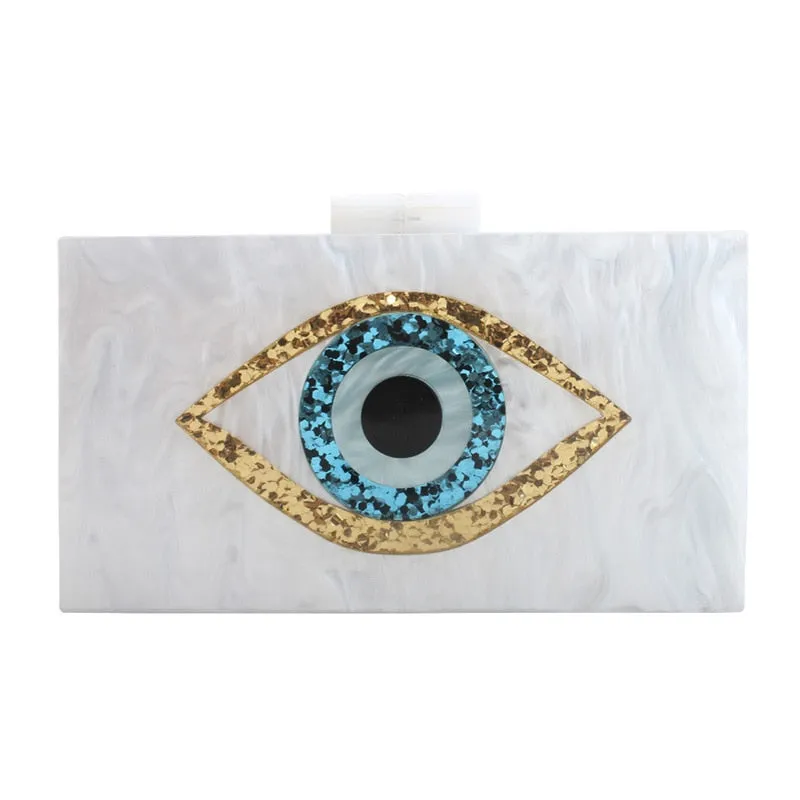 Sequined Eyes Evening Bag