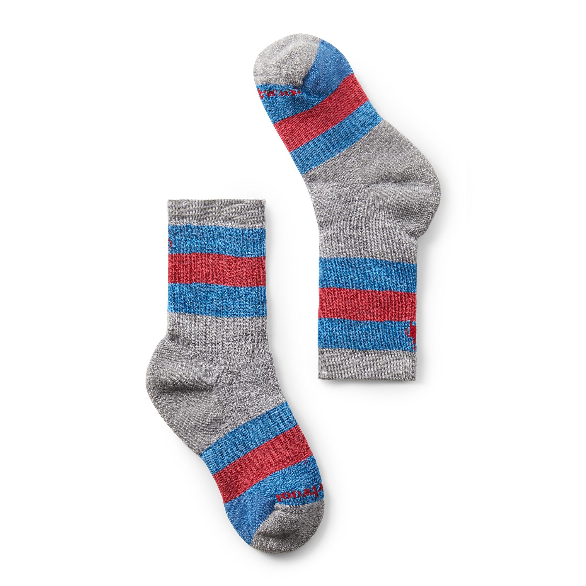 Smartwool Light Grey Striped Hike Crew Sock