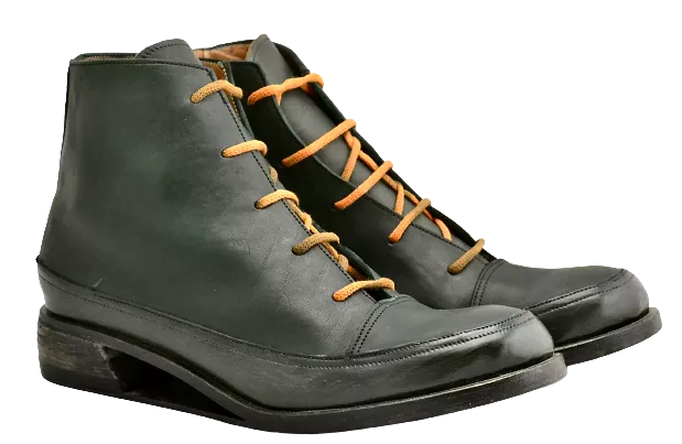 Sneaker boot  |  green black | hollow wedge