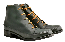 Sneaker boot  |  green black | hollow wedge