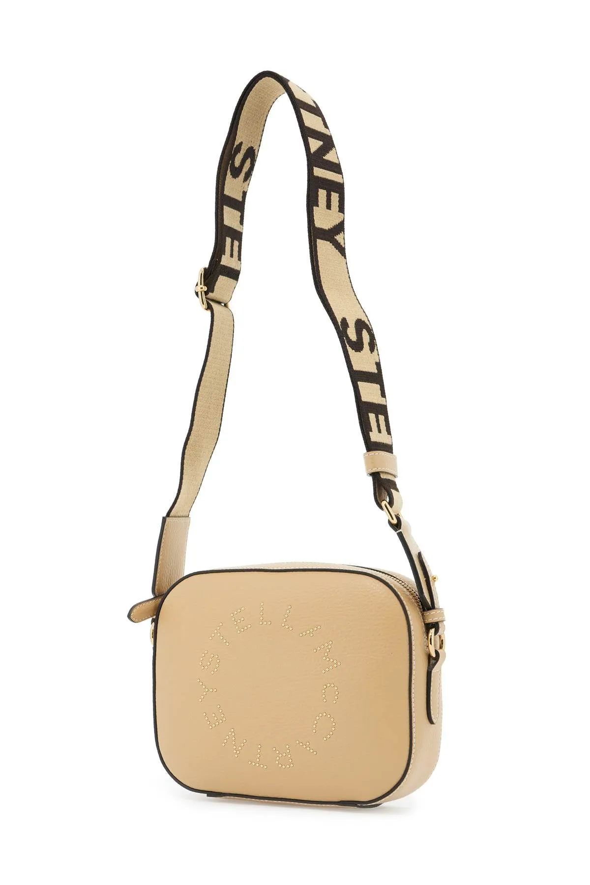 Stella Mc Cartney Logo Printed Camera Bag For   Beige