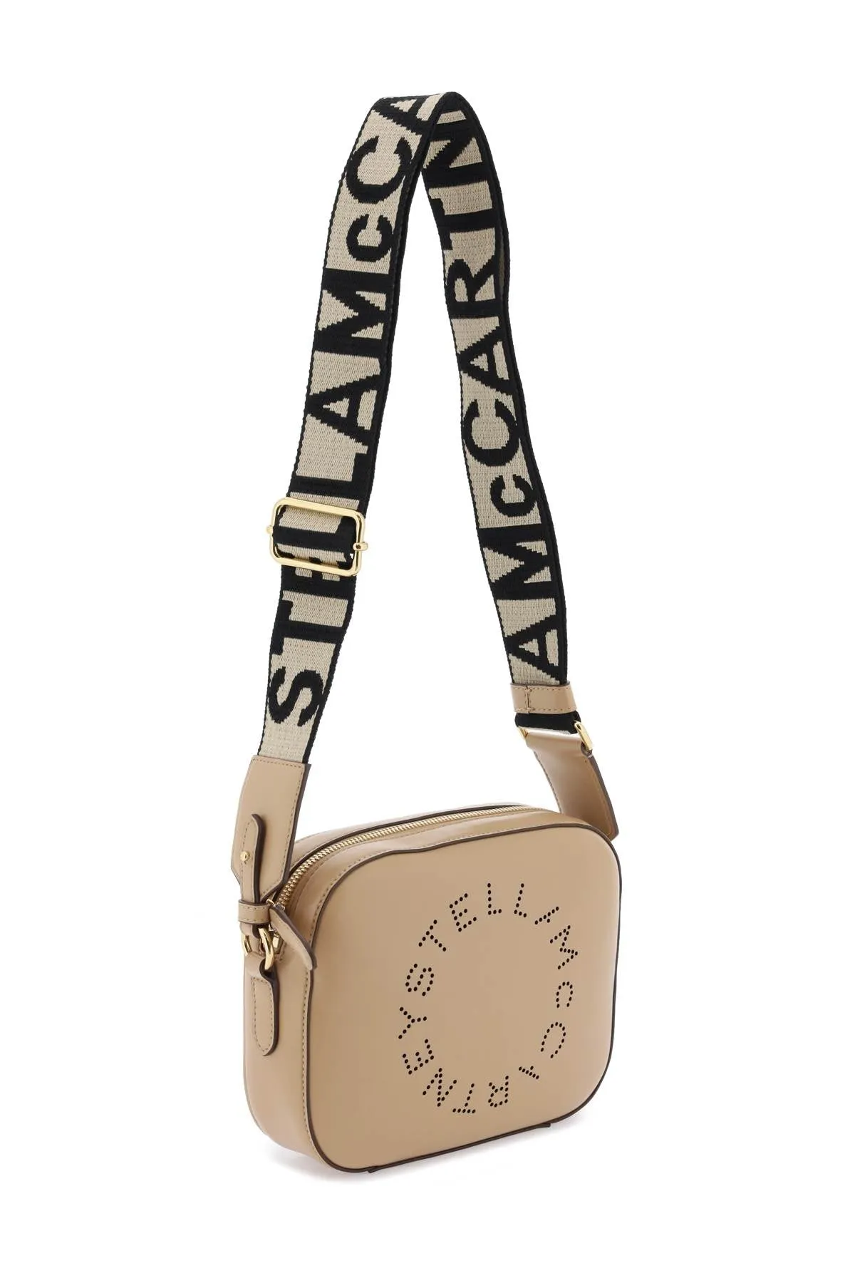 Stella mccartney camera bag with perforated stella logo 700266 W8542 SAND