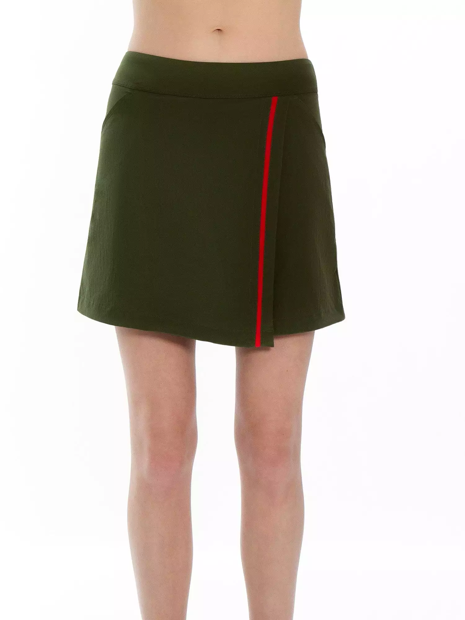 Tee Off Wrap Skirt - Militare/Poppy