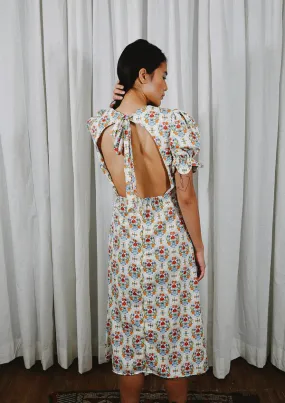 The Label Dawn Bouquet Backless Dress - Print