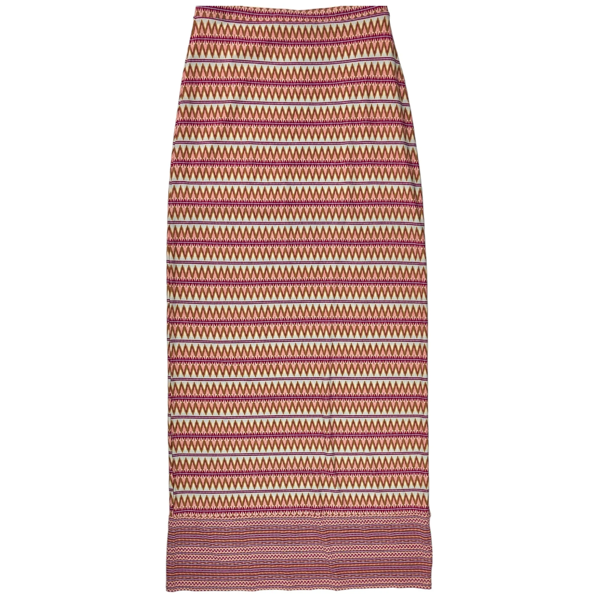 Tigerlily Wine/Multi Stretchy Midi Skirt