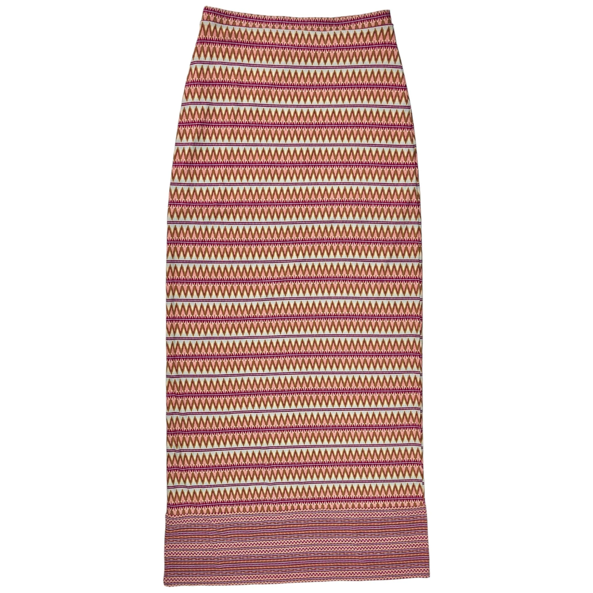 Tigerlily Wine/Multi Stretchy Midi Skirt