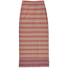 Tigerlily Wine/Multi Stretchy Midi Skirt