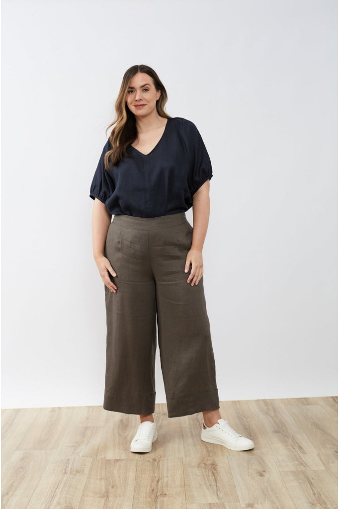 Tirelli - Classic Linen Pant - Deep Charcoal