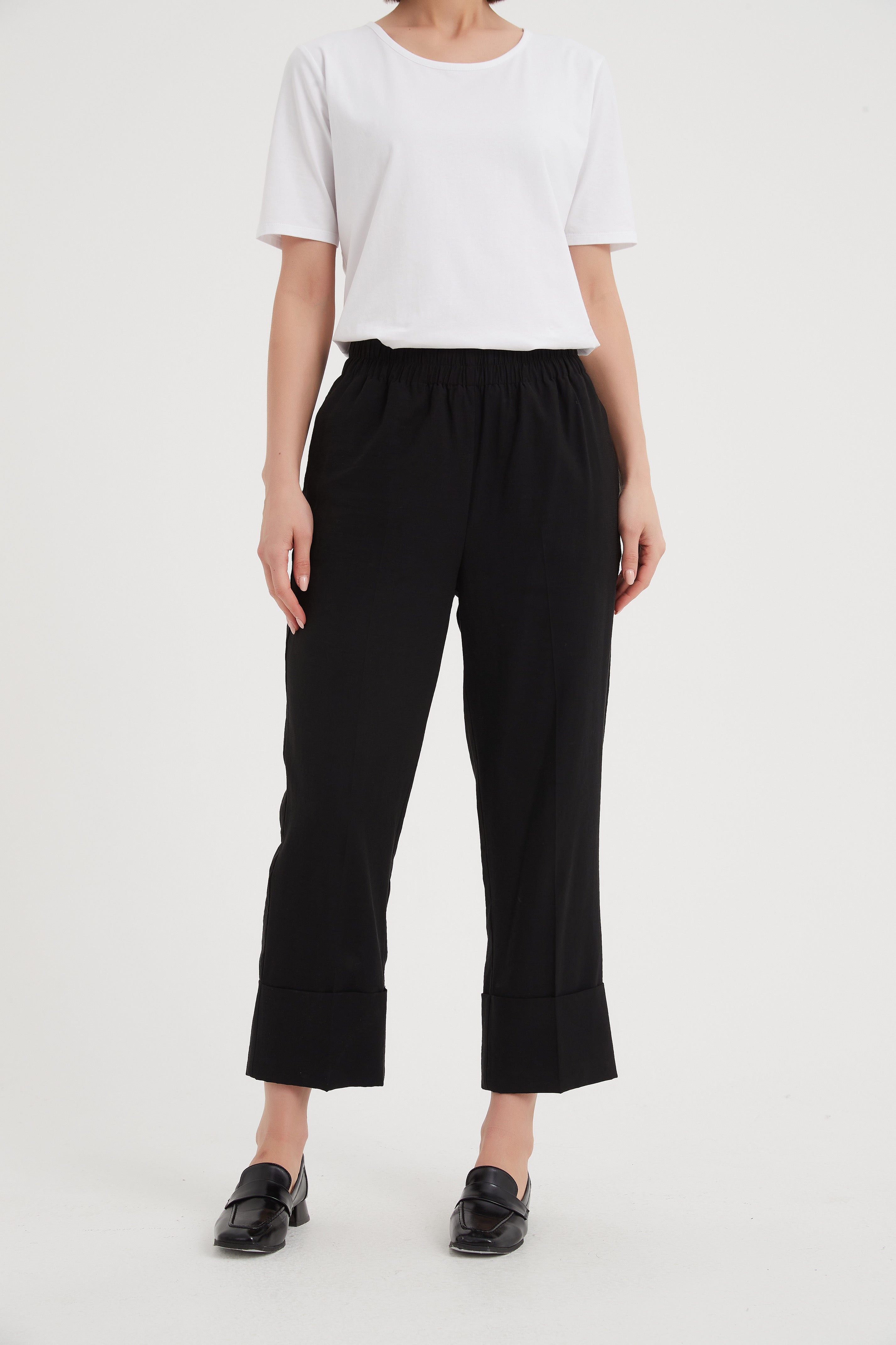 Tirelli - Deep Cuff Pants - Black