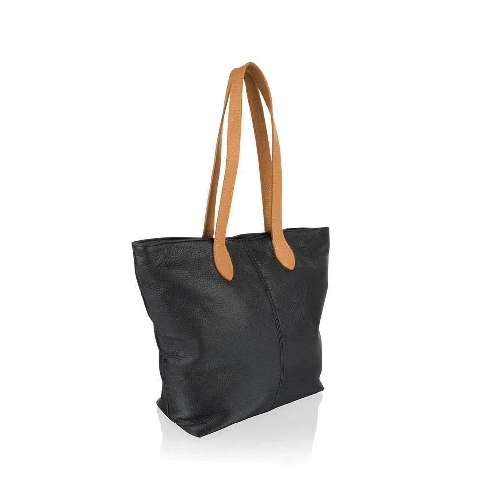  Tote Shopping Bag 14.5″ Central Zip Carry Handle