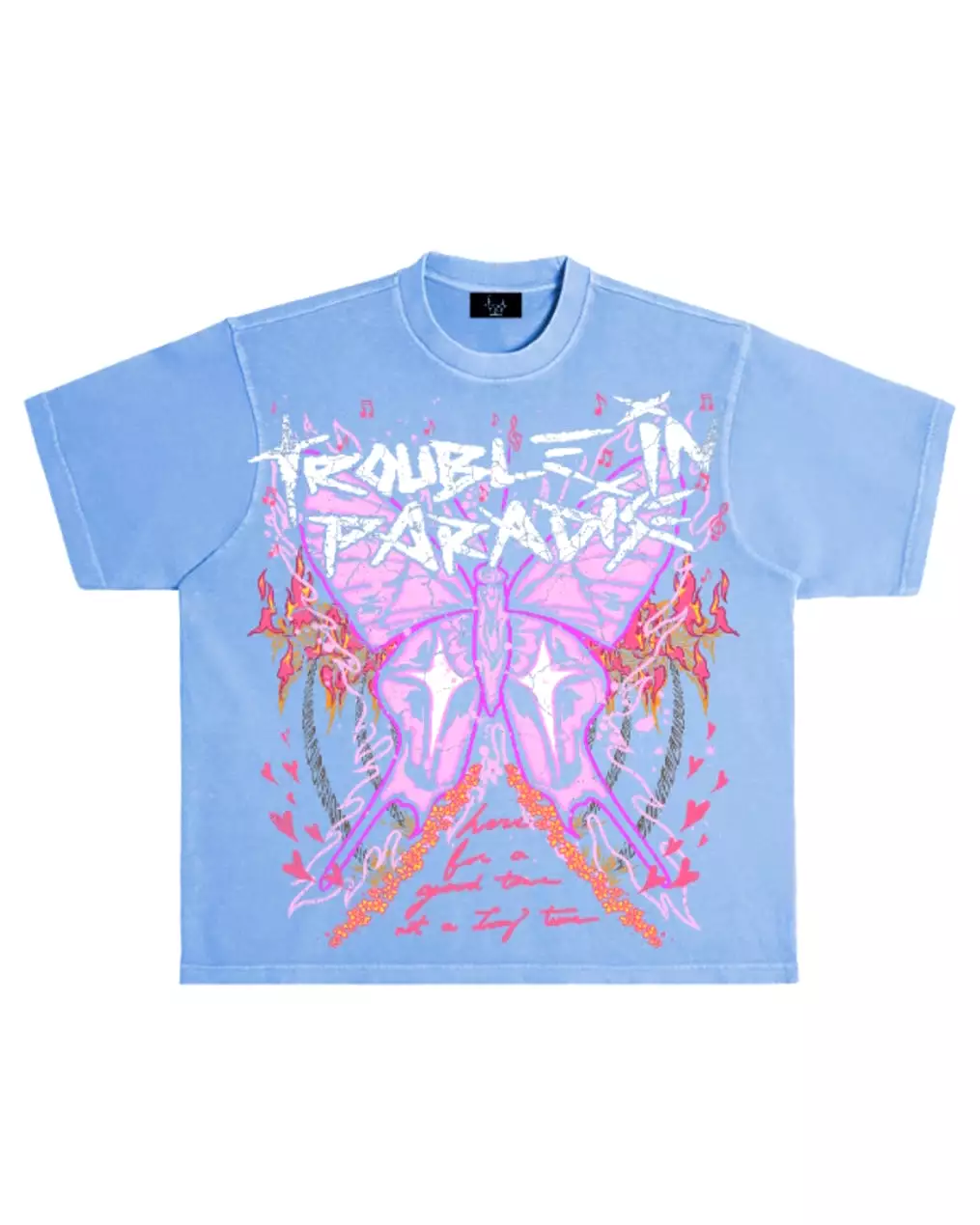 Trouble In Paradise Box Oversized Tee