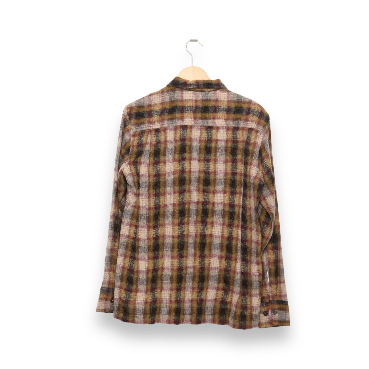 Universal Works L/S Utility Shirt 29153 Nippon Wool Mix Check brown