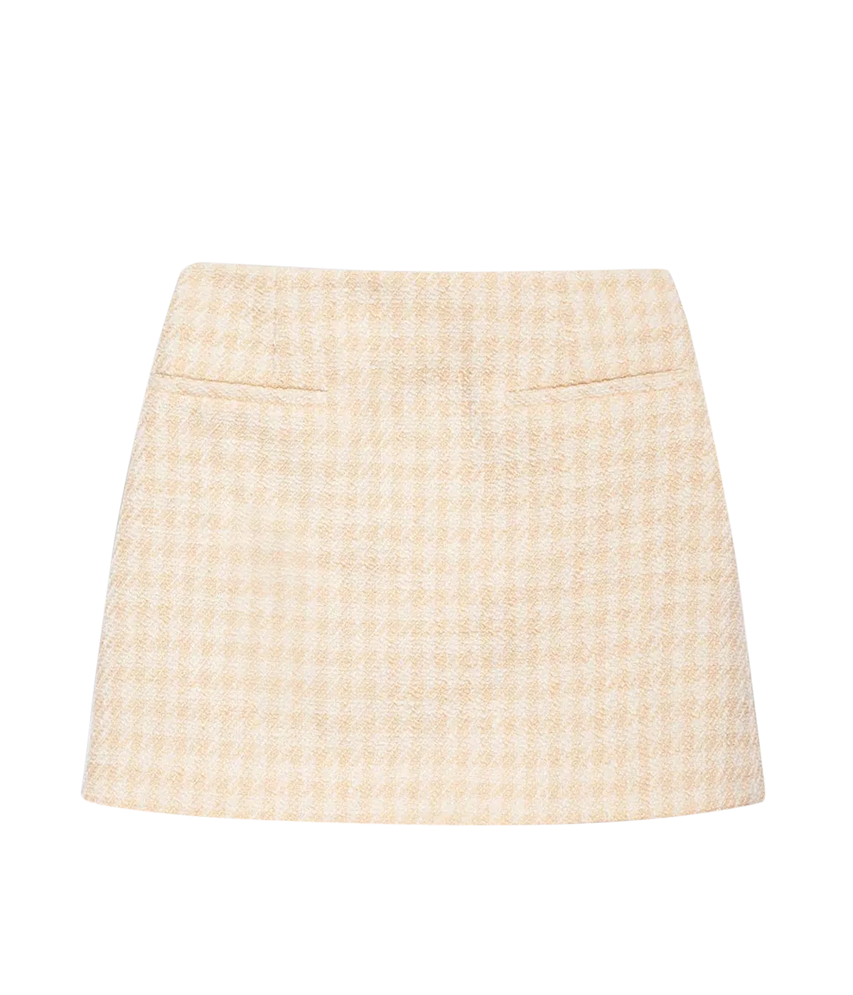 Vanessa Skirt in Cream Peach Houndstooth