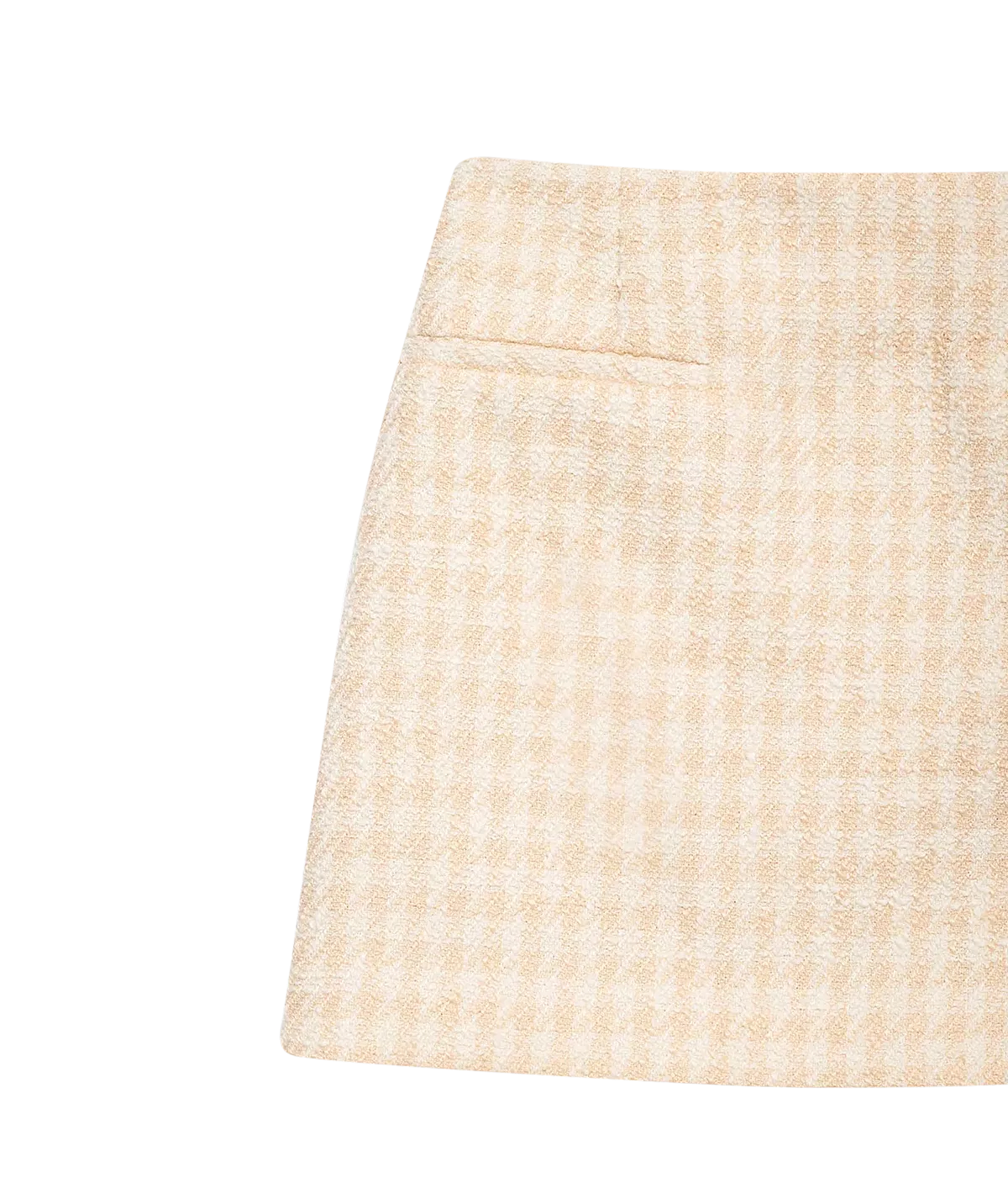 Vanessa Skirt in Cream Peach Houndstooth