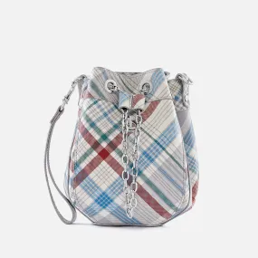 Vivienne Westwood Chrissy Small Checked Leather Bucket Bag | Coggles