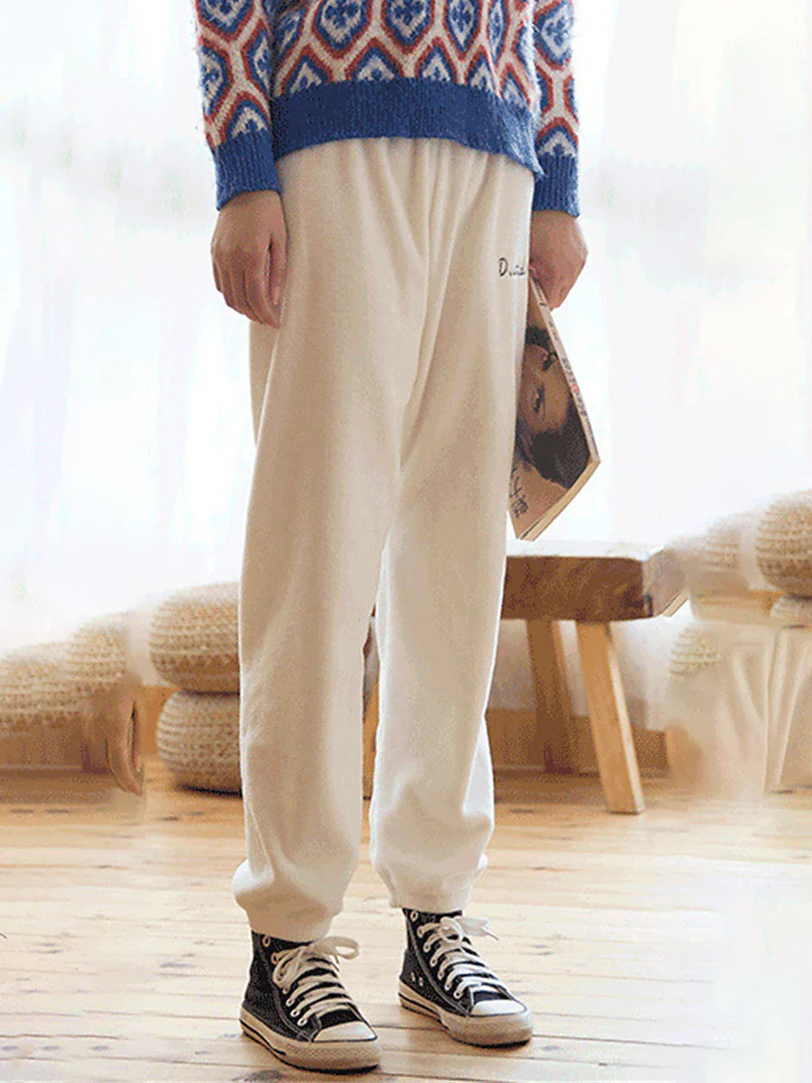 Warm and Cozy Women's Plush Fleece Lounge Pants for Autumn and Winter