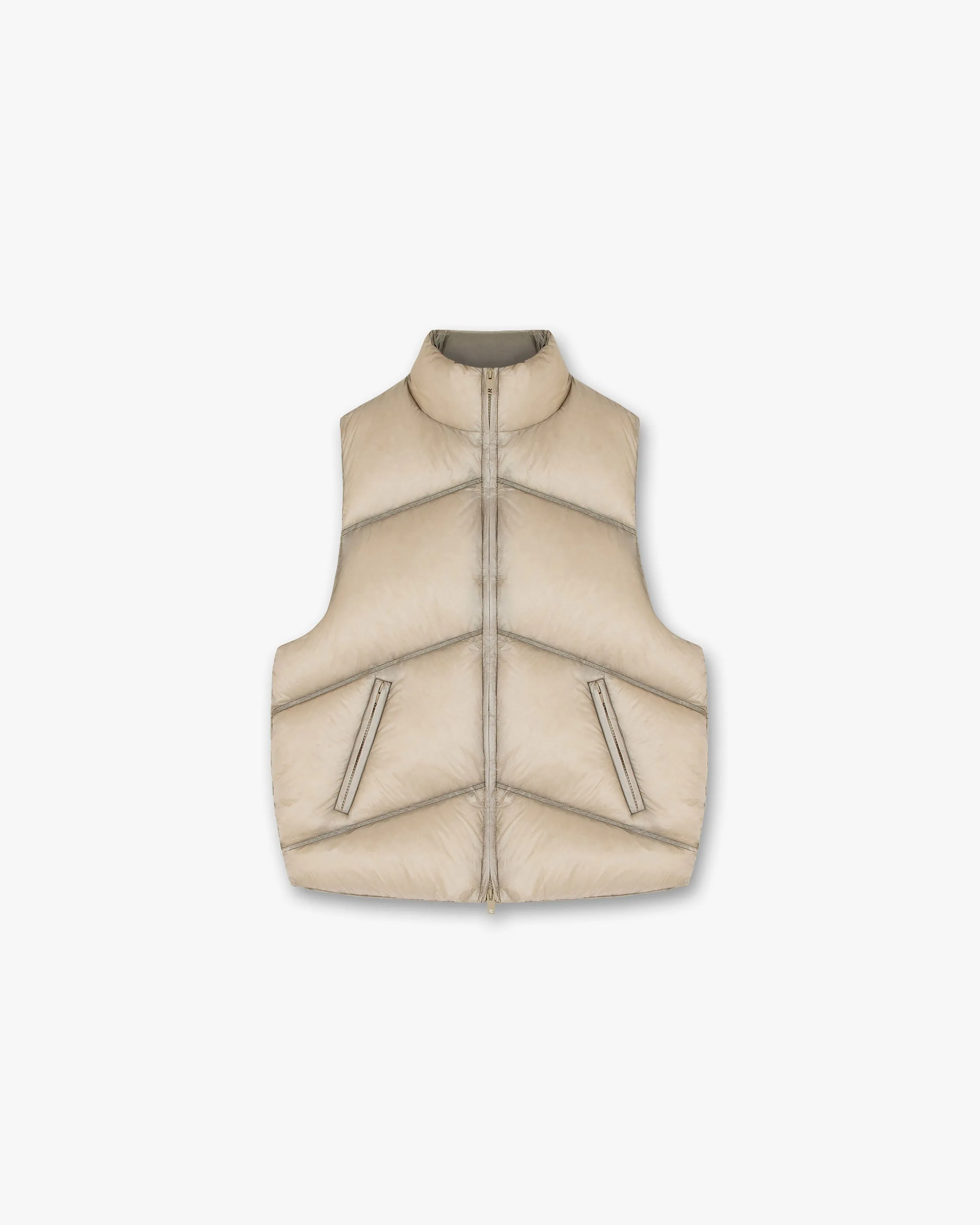 Washed Puffer Gilet - Wheat