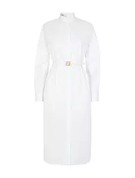 White poplin dress