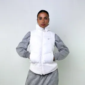 White y2ks NIKE Puffer Jacket Coat Gilet (S)