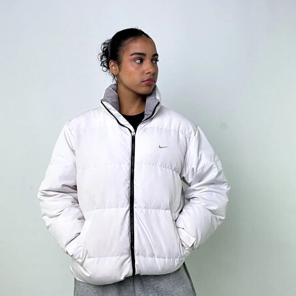 White y2ks NIKE Puffer Jacket Coat (M)