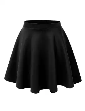 Women's Basic Versatile Stretchy Flared Casual Mini Skater Skirt