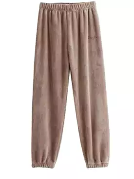 Women's Coral Fleece Lounge Pants in Soft Plush Fabric