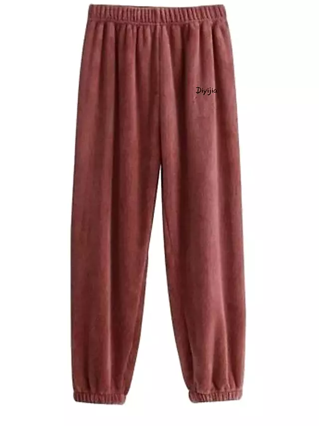 Women's Coral Fleece Lounge Pants in Soft Plush Fabric