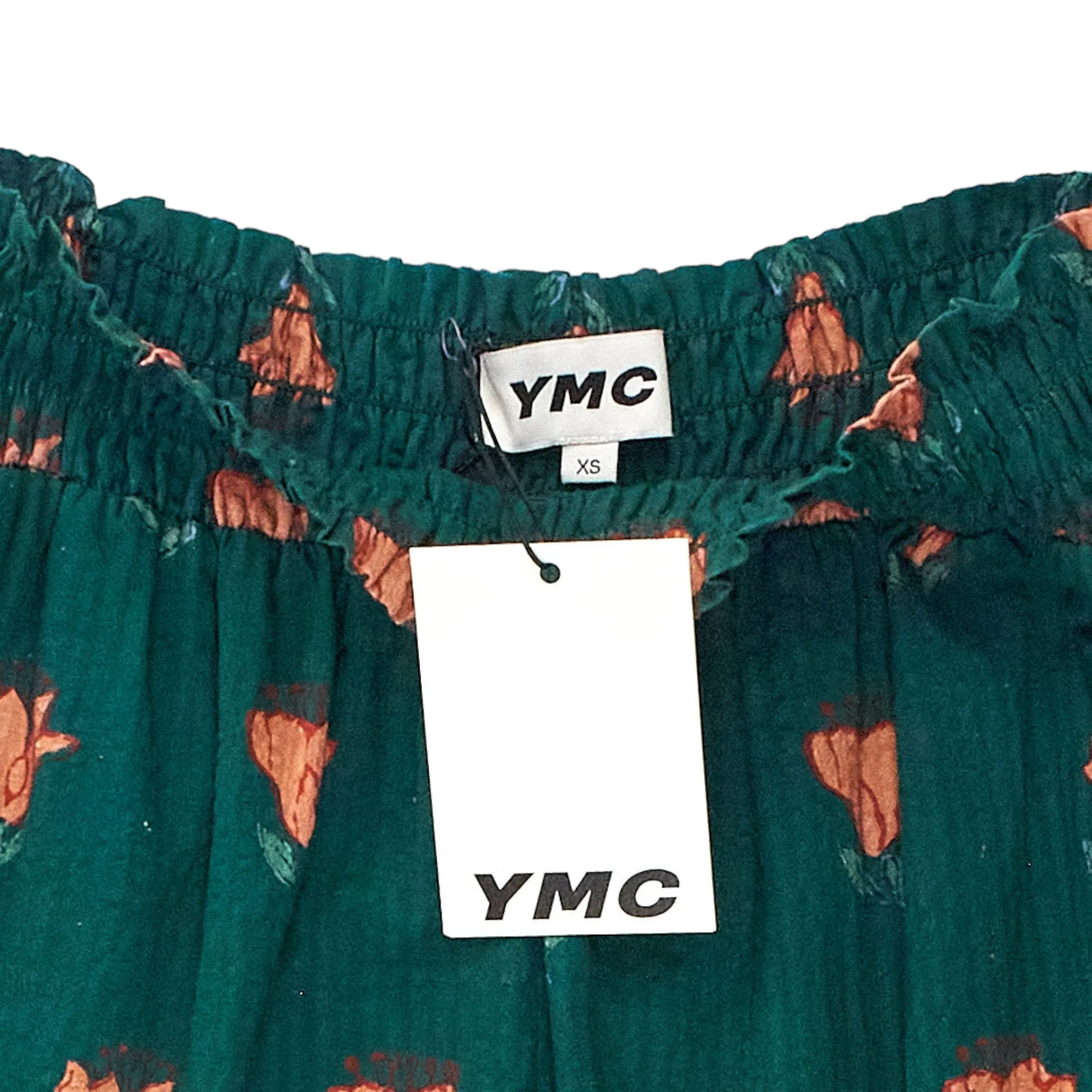 YMC Green Floral Tiered Skirt