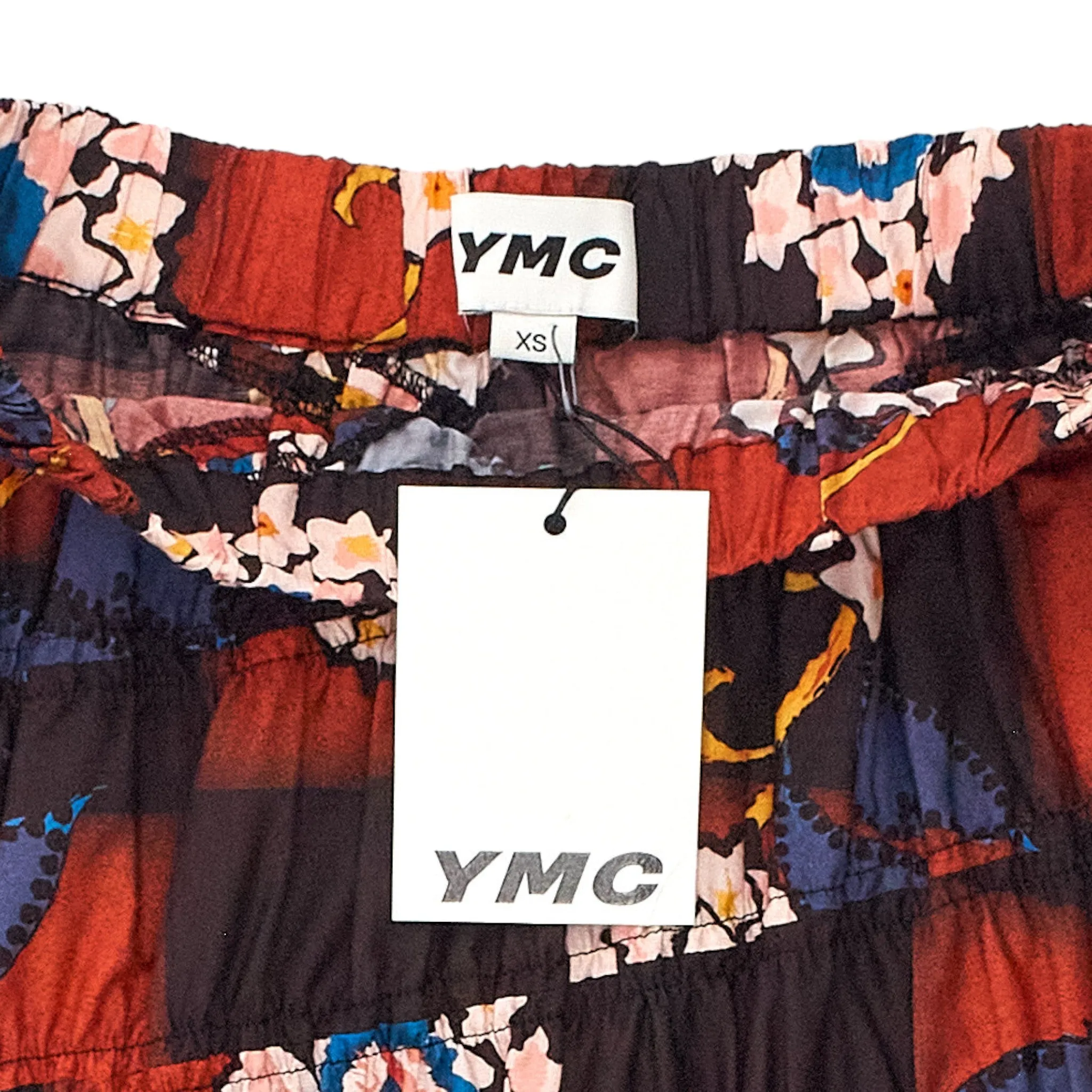 YMC Red/Multi Asymmetric Tiered Skirt